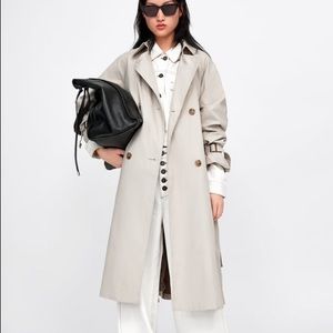 Zara Belted Trench Coat - Sand